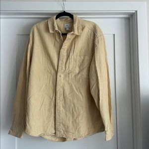 H&M Cream Corduroy Shirt